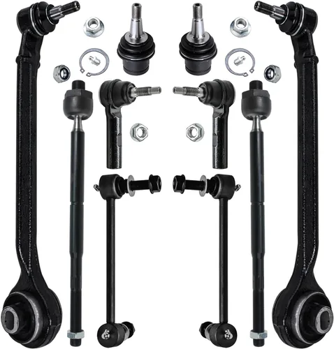 Vista 114 de Detroit Axle - Kit de suspensión delantera de 10 piezas para Jeep 2002-2004