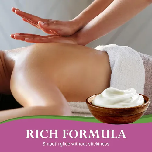 Vista 3 de Lotus Touch Loción de masaje hidratante rica 100% aceites de jojoba y coco puros más extractos de hierbas - Sin perfume - Max Glide, rica