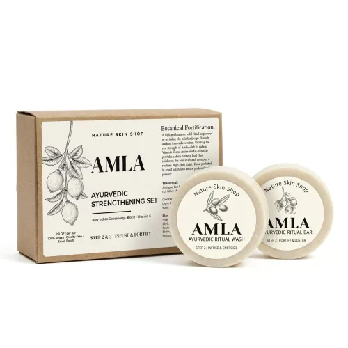 Vista 9 de Nature Skin Shop Barra de champú Amla, fórmula ayurvédica para el crecimiento y la fuerza del cabello, con Shikakai para un cabello más completo