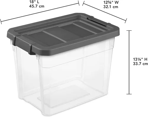 Vista 5 de Sterilite Caja Apilable Modular Transparente 30QT 14733V06