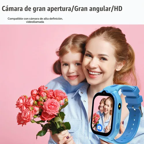 Vista 4 de Reloj inteligente 4G para niños con rastreador GPS, relojes inteligentes con llamadas bidireccionales de videollamadas SOS, modo de clase