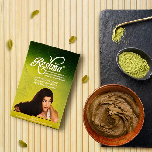 Vista 2 de Reshma Beauty Henna en polvo 100% puro (Lawsonia Inermis) – Tinte natural de un solo ingrediente para mezcla de canas, brillo y fuerza – Tinte