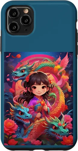 Vista 13 de Funda para iPhone 16 Chinese New Year of the Dragon 2024 Anime