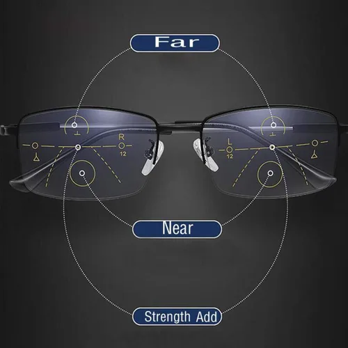 Vista 3 de Lentes de lectura progresivos multifocal, bloqueo de luz azul, multifocales, para hombres y mujeres