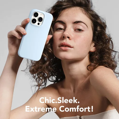 Vista 7 de GONEZ Funda de silicona para iPhone 14 Pro Max, compatible con MagSafe, con protector de pantalla + protector de lente de cámara, silicona líquida a