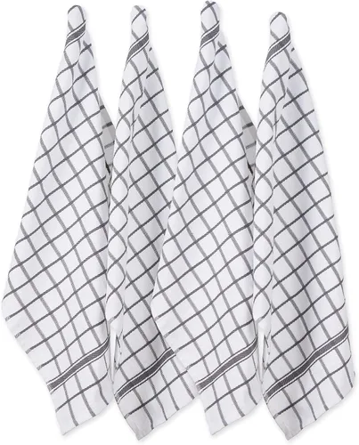 Vista 18 de DII Basic Terry Collection - Juego de paños de cocina con ventana, 16 x 26 pulgadas, rojo granero, 4