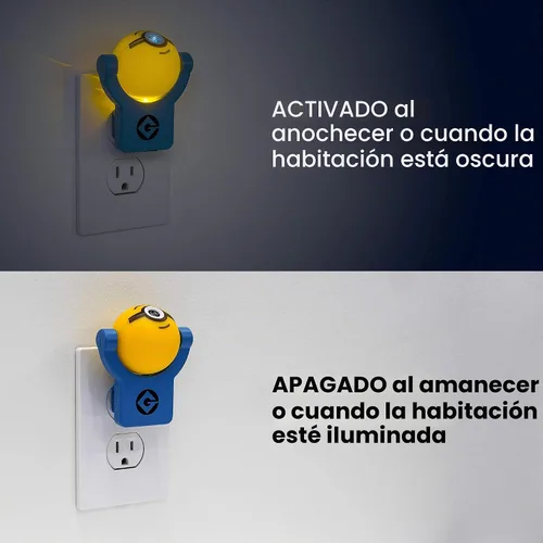 Vista 3 de Projectables Minions Despicable Me - Lámpara de noche enchufable, para niños, Edición de coleccionista, Sensor de luz, proyecta imagen en techo