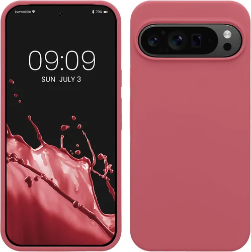 Vista 180 de kwmobile Funda Compatible con Google Pixel 6 Pro - Funda de Teléfono de Silicona TPU con Acabado Suave - Azul Caribe