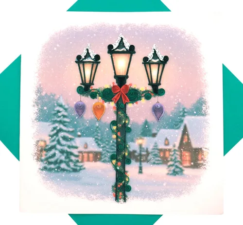 Vista 13 de Globo de nieve de Navidad, tarjeta de Navidad con filigrana - Arte único dedicado hecho a mano, tarjeta de felicitación de diseño para toda ocasión