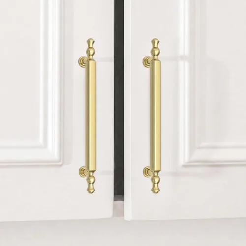 Vista 13 de Goldenwarm Paquete de 5 tiradores de gabinete dorados de 3 pulgadas, manijas de cajón de cocina, accesorios de tocador de aleación de zinc