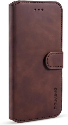 Vista 5 de UEEBAI Funda de cuero PU para iPhone 6 6S, Vintage Retro Premium Wallet Flip Cover TPU Inner Shell [ranuras para tarjetas] [Cierre magnético]