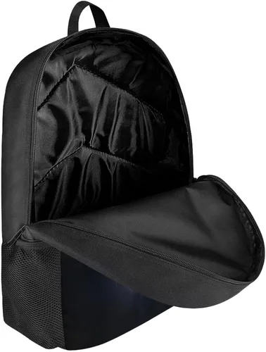 Vista 3 de AmzPrint Imprimir bolsas de béisbol mochila juvenil 17 pulgadas hombro negro viaje picnic mochila escolar para niños primarios, Flash fútbol
