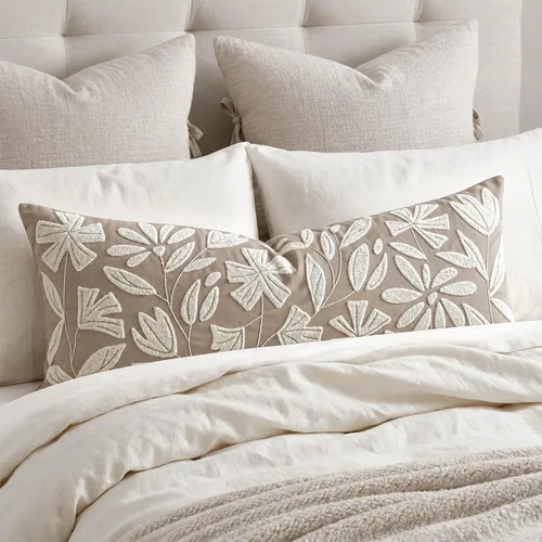 Vista 22 de BlissBlush - Funda de almohada lumbar decorativa de 12 x 20 pulgadas, funda de almohada de terciopelo beige neutro para sofá, sala de estar, cojín