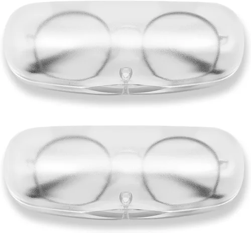 Vista 21 de 3 piezas de carcasa rígida para gafas translúcidas esmeriladas de plástico con cierre magnético