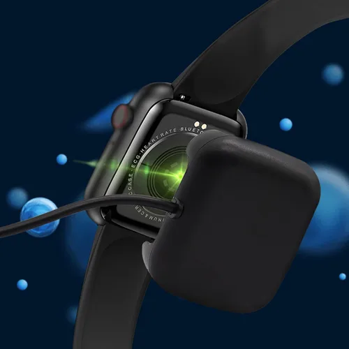 Vista 4 de Smartwatch cargador estable soporte de muelle adecuado para reloj HW18 soporte de cable de carga USB adaptador de corriente base cargador de energía