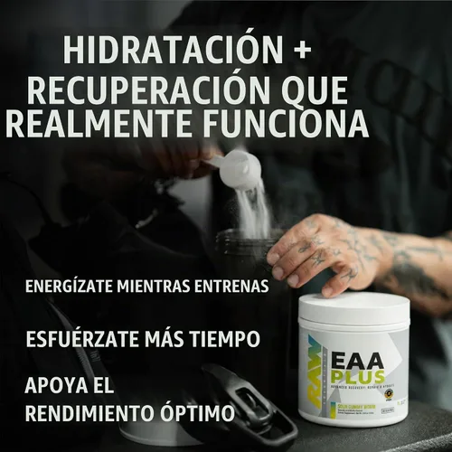 Vista 4 de RAW EAA Plus, aminoácidos en polvo, sandía - Suplemento de aminoácidos BCAA para hombres y mujeres