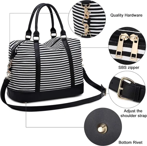 Vista 6 de CAMTOP- Bolso de viaje para mujer, de lona, para equipaje de mano), 6050