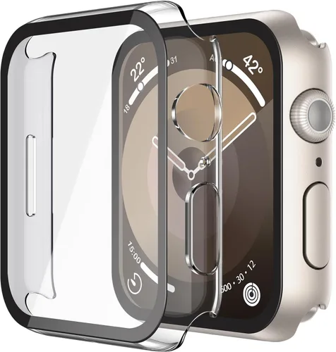 Vista 57 de Misxi Juego de 2 Fundas de Vidrio Templado Compatibles con Apple Watch Series 3 y Series 2 de 1.496 Pulgadas, Protector de Pantalla de Policarbonato