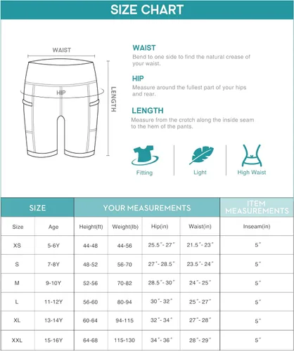 Vista 7 de Heathyoga Pantalones cortos de voleibol de 5 pulgadas para niñas, pantalones cortos de voleibol para adolescentes, pantalones cortos de ciclismo