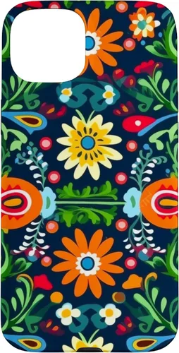 Vista 9 de Funda para iPhone 16 con diseño floral mexicano tradicional mexicano