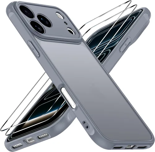 Vista 11 de ivoler Estuche 3 en 1 para iPhone 17 de 6.3" 2025 con 2 protectores de pantalla de vidrio templado [Protección de grado militar], parte trasera