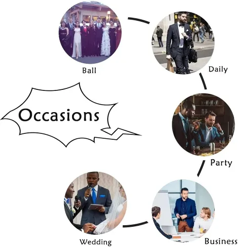 Vista 7 de Trajes de esmoquin para hombre, trajes de hombre para hombre, ajuste delgado, baile de graduación, boda, trajes de 3 piezas, blazer chaleco