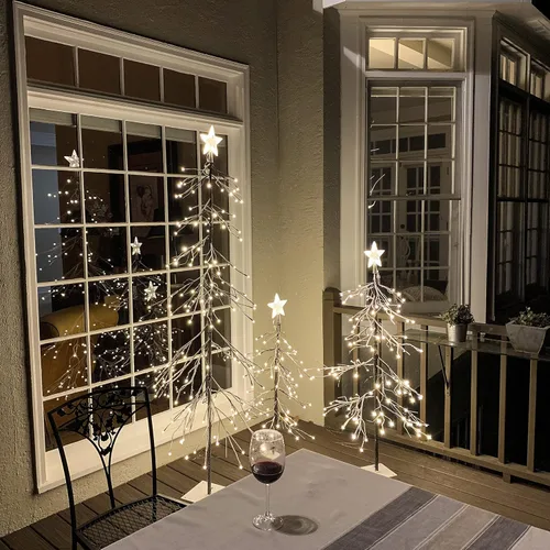 Vista 7 de Lightshare Árbol de abeto nevado de 13 pies, 328 luces LED, para uso en interiores y exteriores, blanco cálido, para el hogar, festival, fiesta