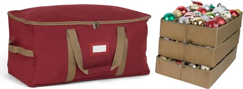 Vista 85 de Covermates Keepsakes Bolsa de almacenamiento ajustable para adornos, con asas de transporte, protección acolchada, ruedas dobles, almacenamiento