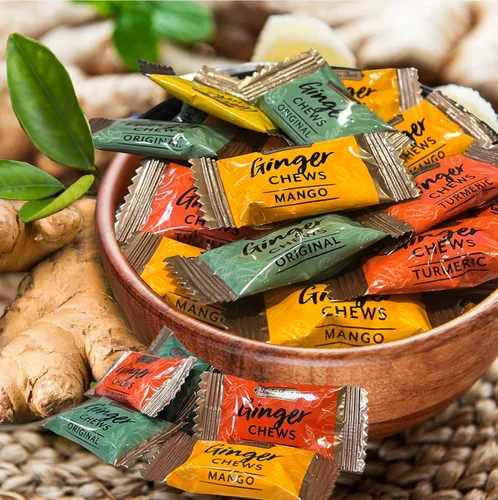 Vista 4 de Bali's Best Ginger Chews - Sabor a limón picante (bolsa a granel de 2.2 libras) 100% jengibre real, dulces de jengibre masticables dulces picantes