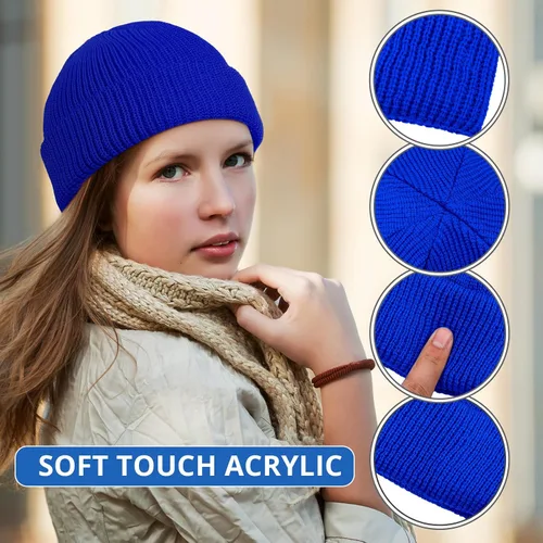 Vista 3 de SATINIOR Gorro de pescador con borde enrollable, gorro de pescador para mujeres y hombres