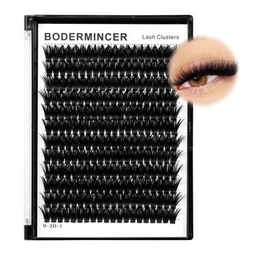 Vista 3 de Bodermincer 7D/10D/20D/30D/40D/50D/60D/80D/100D Rizo D, 240 unidades, extensiones de pestañas postizas, individuales y en racimo, pestañas falsas