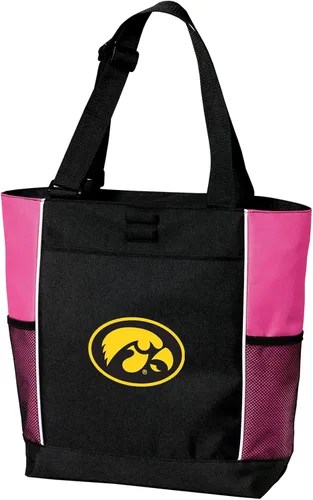Vista 6 de Iowa Hawkeyes Tote Bags University of Iowa Totes Beach Pool Or Travel Hawkeyes Logo, 600D Polyester Canvas, Adjustable Web Handles, Front Pocket