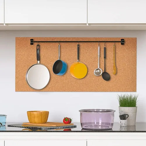 Vista 2 de Rollo de tablero de corcho autoadhesivo, tableros de corcho de 1/8" de grosor para paredes, rollo de tablero de corcho de 11.8"x70" para oficina