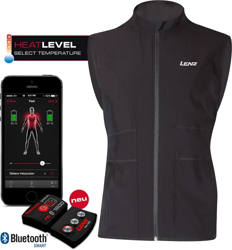 Vista 2 de Conjunto de chaleco térmico 1.0 Hombre, Negro y Litio Pack rcB 1800