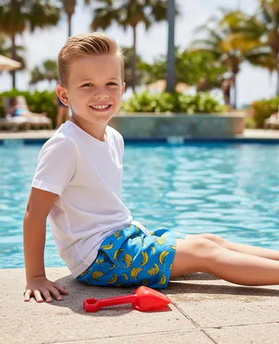 Vista 2 de Cozople 7-16T - Traje de baño para adolescentes y niños, secado rápido, UPF 50+, traje de baño para niños grandes, playa, natación, pantalones cortos