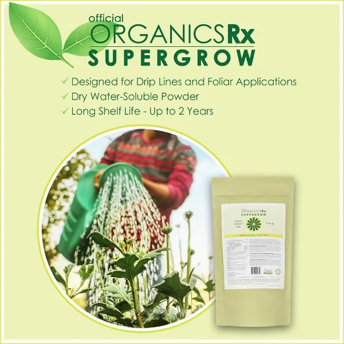 Vista 3 de Official OrganicsRx Supergrow 7-6-6 - Fertilizante en polvo para jardín, 1.25 libras, alimento vegetal soluble en agua para plantas más grandes