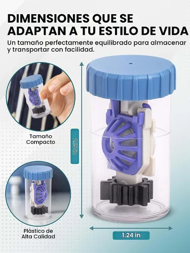 Vista 5 de SPORTS WORLD VISION - Estuche para lentes de contacto con peróxido de hidrógeno (3 piezas) fácil de transportar, funda protectora universal Azul