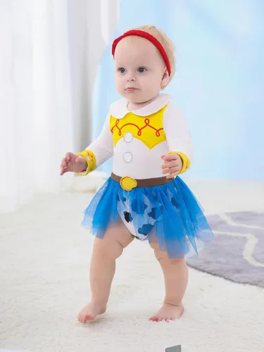 Vista 47 de Vestidos de princesa para niñas pequeñas, disfraz de mameluco para cumpleaños, Navidad, Halloween con diadema de 0 a 18 meses