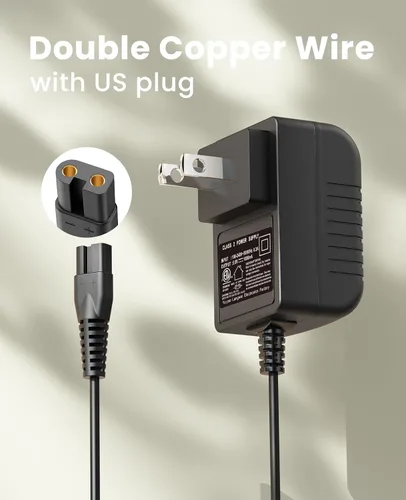 Vista 4 de oneisall Cable de carga de repuesto para cortapelos de bajo ruido para 26225202-003DE/P2/X3/ X2/C61/N6/A11/K52NTS/X2N5