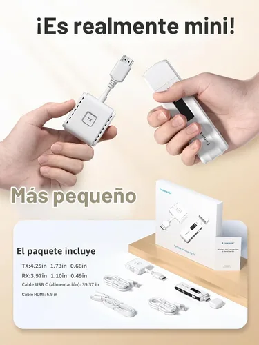 Vista 7 de Lemorele Kit de transmisor y receptor HDMI inalámbrico, extensor HDMI inalámbrico portátil, rango de 164 pies, 1080P Full HD, para transmisión