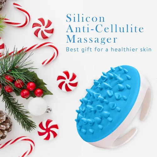 Vista 2 de Rodillo masajeador anticelulítico para eliminar la celulitis, mejora el flujo sanguíneo, cepillo para celulitis y rodillo para celulitis con crema