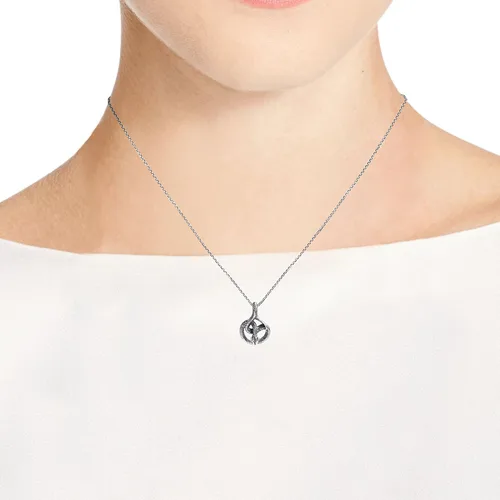 Vista 5 de AeraVida Collar con colgante único y detallado de serpiente en espiral de plata de ley 925 Colgante inspirado en serpiente animal para mujer