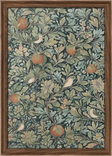 Vista 311 de MUDECOR Lienzo enmarcado prémium para pared, pinos nevados en bosque de invierno, ilustraciones modernas, arte contemporáneo, escénico, divertido