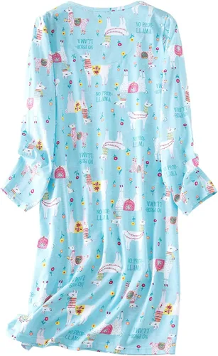 Vista 2 de American Trends Camisones de manga larga para mujer, camisas de dormir, camisas de noche, vestido de noche, vestidos de casa, vestido de noche