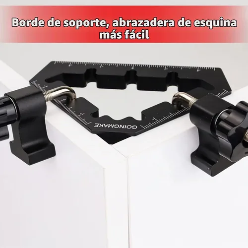 Vista 3 de GOINGMAKE Abrazaderas de esquina para herramientas de carpintería, abrazaderas de 45 y 90 grados, cuadrados de posicionamiento de aleación