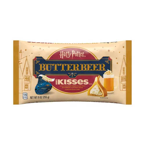 Vista 3 de HERSHEY'S KISSES Butterbeer - Bolsa de dulces de Pascua, 9 onzas