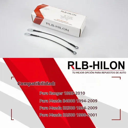 Vista 3 de RLB-HILON Cable de puerta trasera Compatible con Ford Ranger de 1993 a 2008 y Mazda B2300 B3000 B4000 de 1994 a 2007, 2 piezas, tiras de soporte