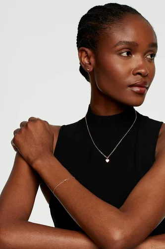 Vista 3 de Ted Baker London Harly - Aretes de tuerca con forma de corazón pequeño para mujer, Latón