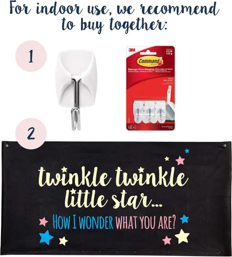 Vista 3 de Bolsa de caída de globos para revelación de género Twinkle, Twinkle Little Star
