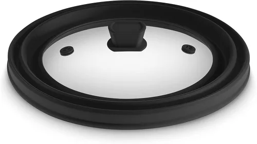 Vista 3 de Godinger Cubierta para salpicaduras de microondas, cubierta de microondas para alimentos, tapa de placa plegable con mango de fácil agarre, vidrio